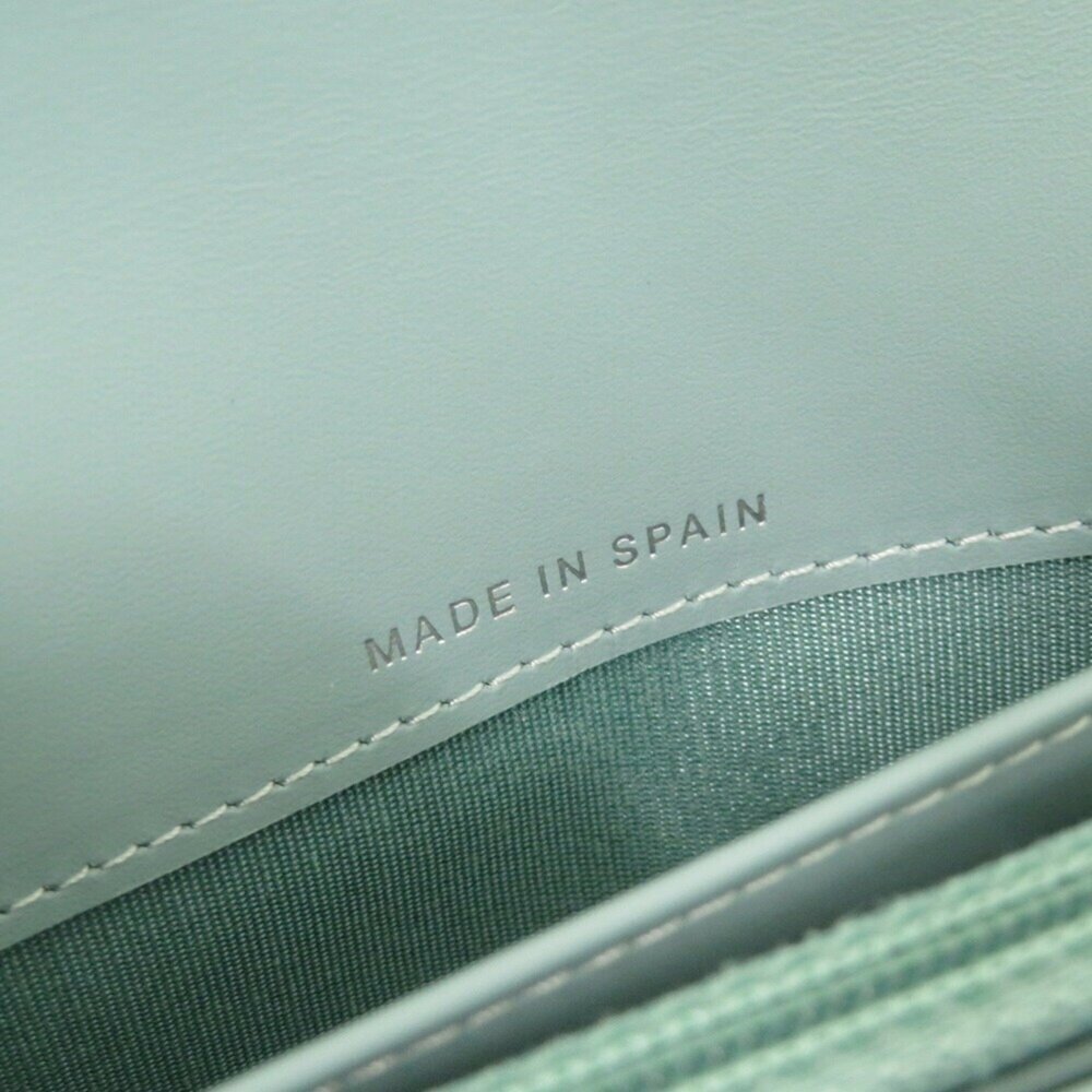 CHANEL Green Caviar Leather Logo Wallet - Picture 7 of 9
